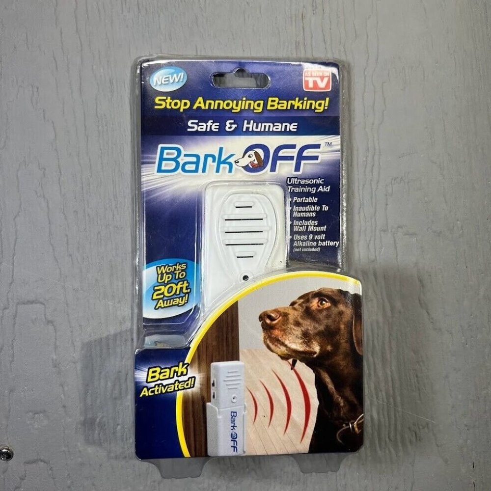 Bark Off Stops Barking Works Up To 20' Safe & Humane New  Sonic Trainer